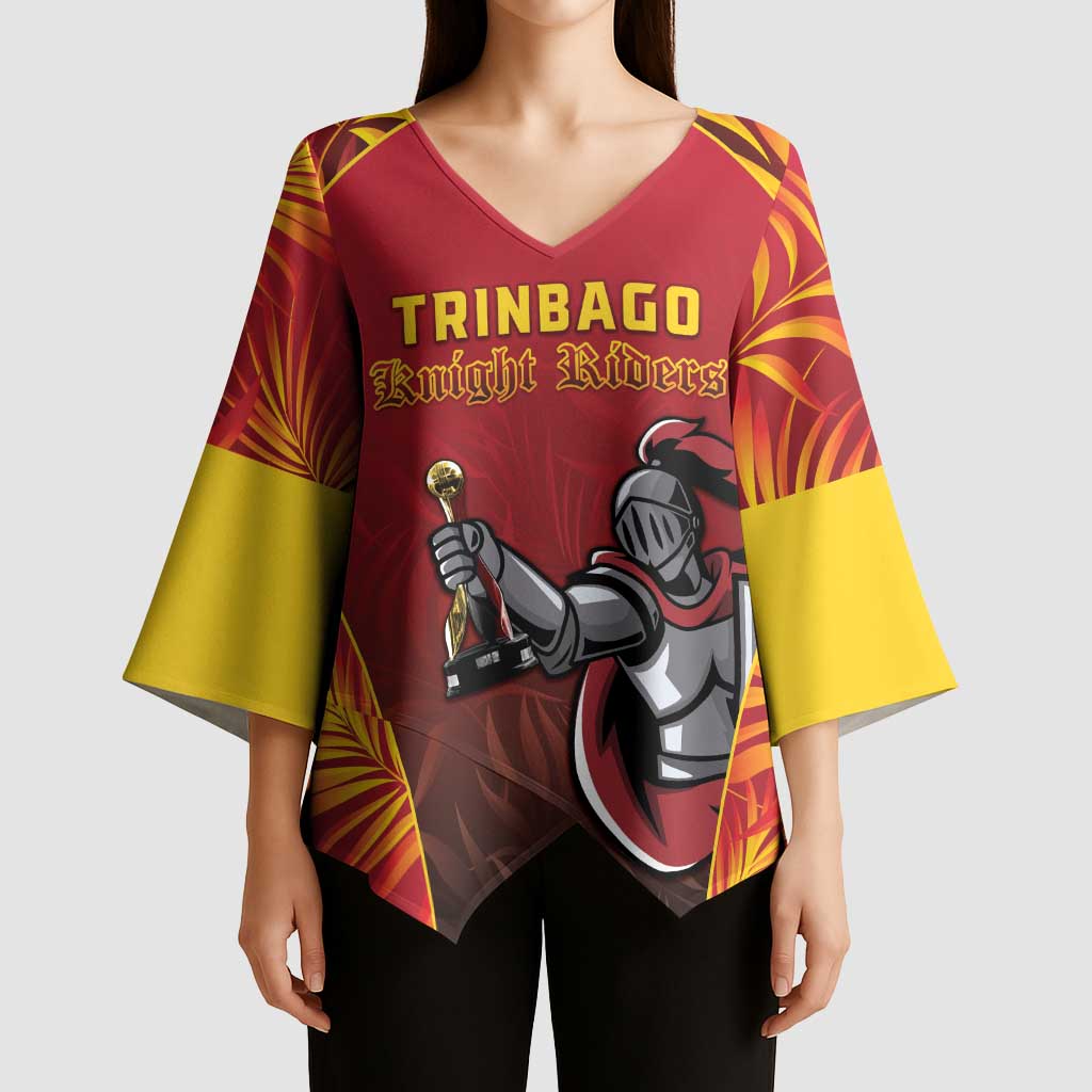 Custom Trinbago Cricket Knight Riders Kimono Sleeve Blouse Go Champs - Wonder Print Shop