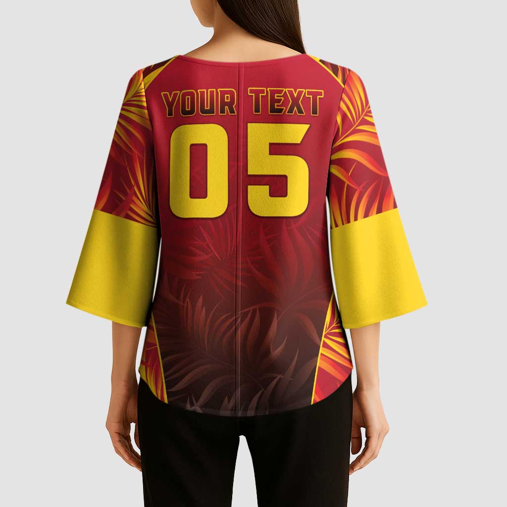 Custom Trinbago Cricket Knight Riders Kimono Sleeve Blouse Go Champs - Wonder Print Shop