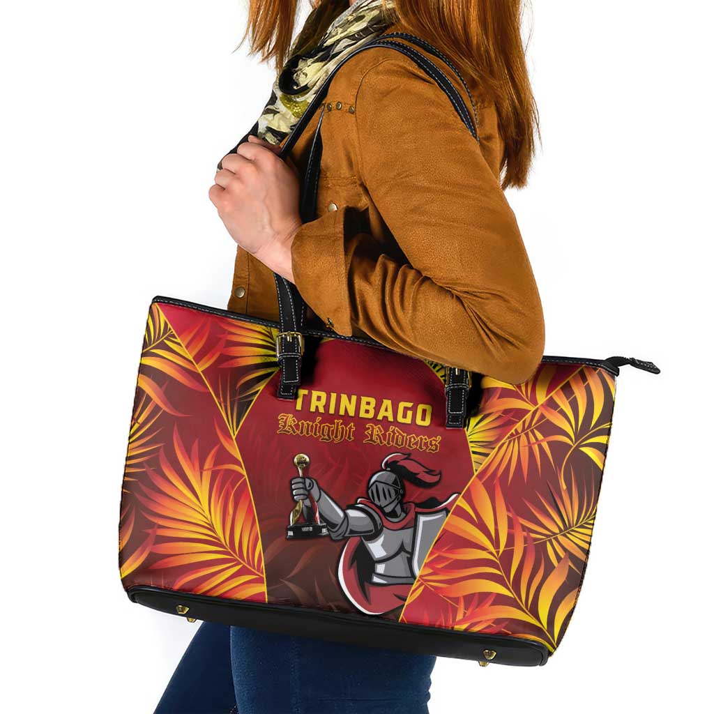 Trinbago Cricket Knight Riders Leather Tote Bag Go Champs - Wonder Print Shop