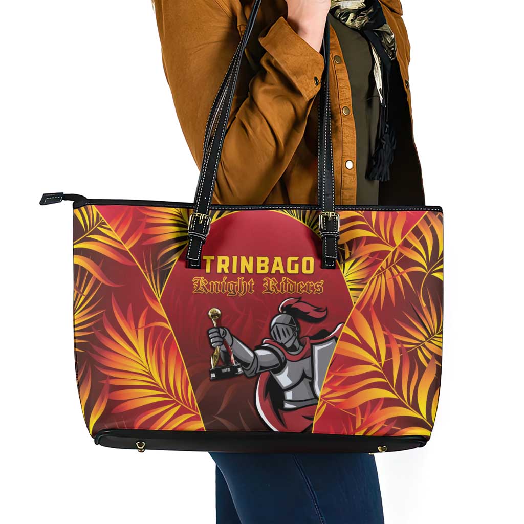 Trinbago Cricket Knight Riders Leather Tote Bag Go Champs - Wonder Print Shop