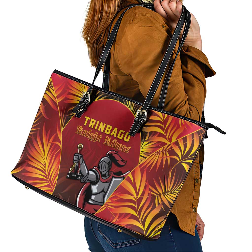 Trinbago Cricket Knight Riders Leather Tote Bag Go Champs - Wonder Print Shop