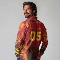 Custom Trinbago Cricket Knight Riders Long Sleeve Polo Shirt Go Champs - Wonder Print Shop