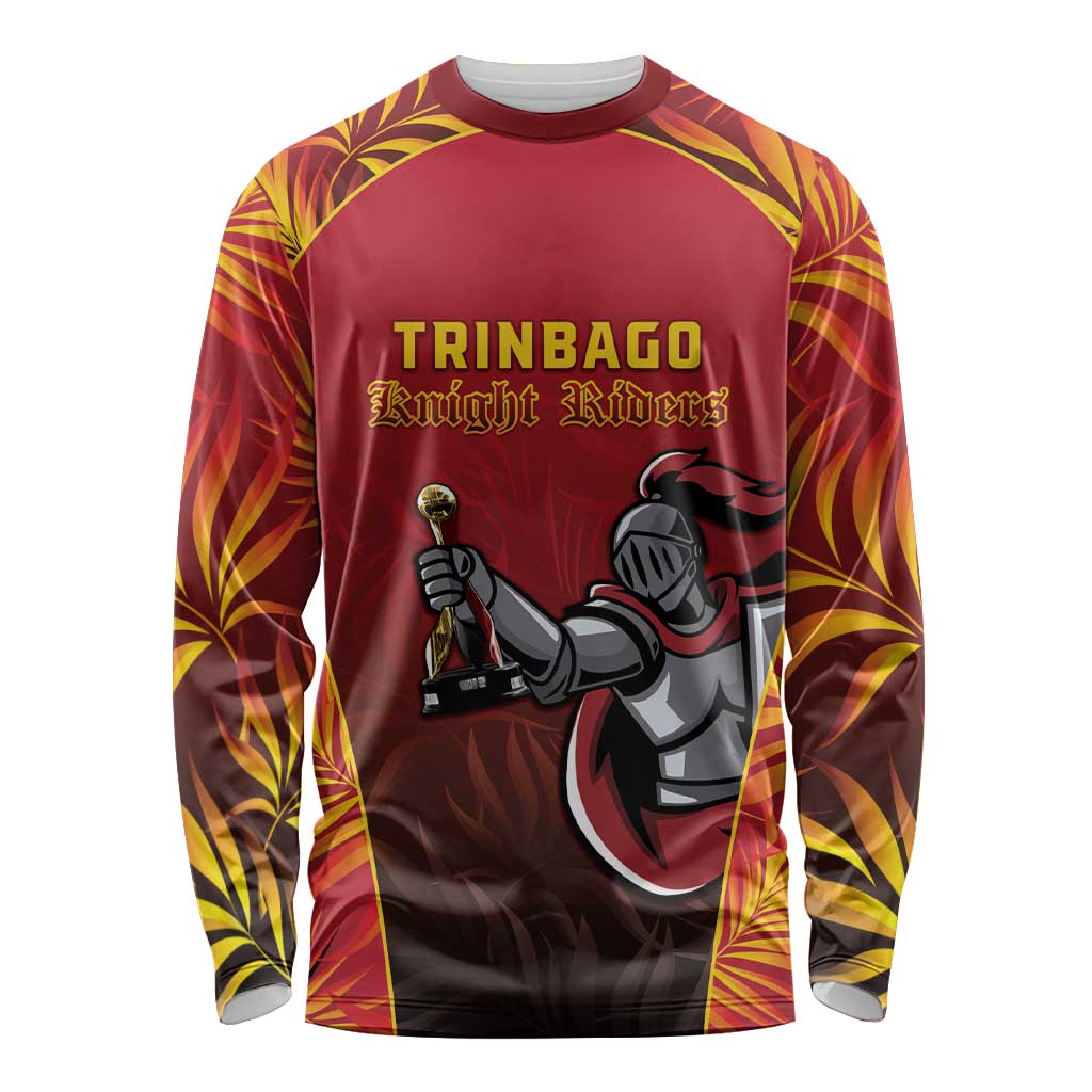 Custom Trinbago Cricket Knight Riders Long Sleeve Shirt Go Champs - Wonder Print Shop