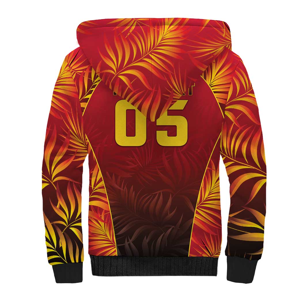 Custom Trinbago Cricket Knight Riders Sherpa Hoodie Go Champs - Wonder Print Shop