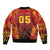 Custom Trinbago Cricket Knight Riders Sleeve Zip Bomber Jacket Go Champs - Wonder Print Shop