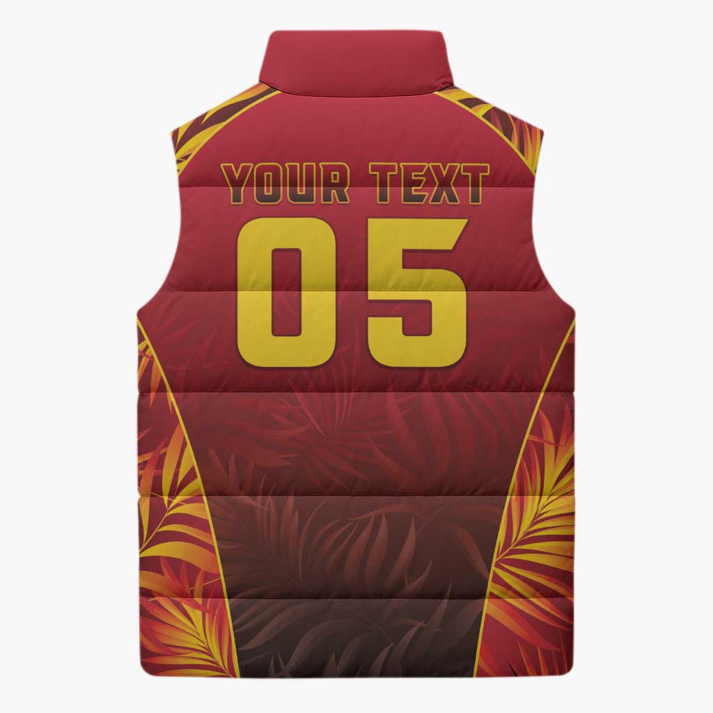 Custom Trinbago Cricket Knight Riders Sleeveless Puffer Jacket Go Champs - Wonder Print Shop