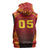 Custom Trinbago Cricket Knight Riders Sleeveless Zip Hoodie Go Champs - Wonder Print Shop