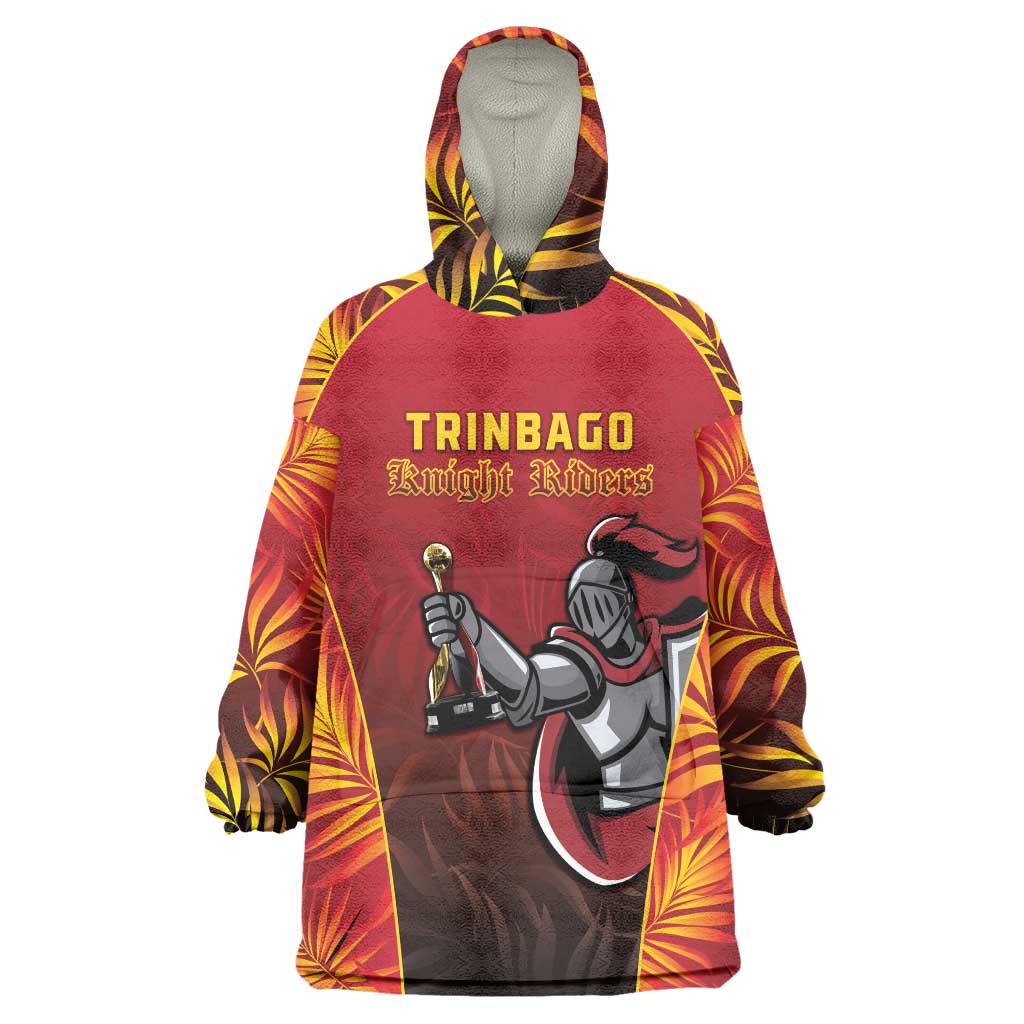 Custom Trinbago Cricket Knight Riders Wearable Blanket Hoodie Go Champs - Wonder Print Shop
