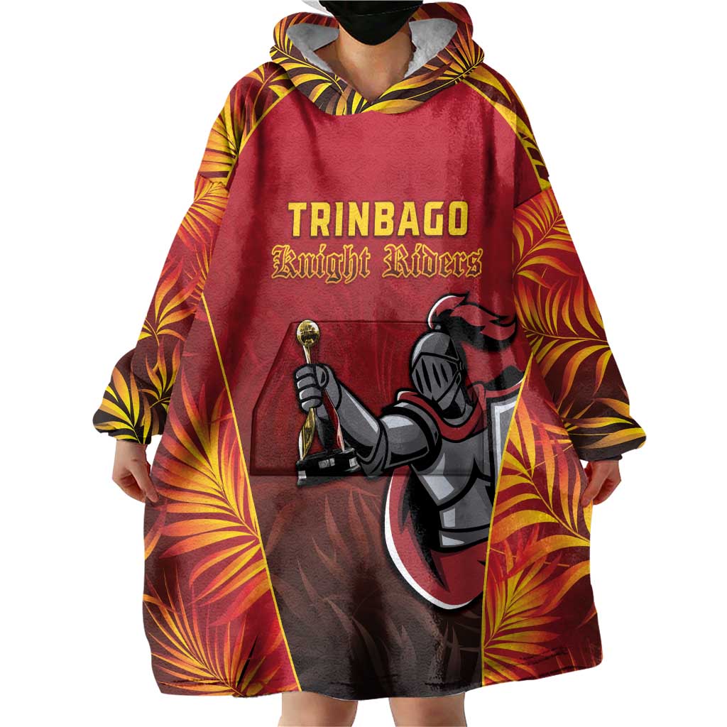 Custom Trinbago Cricket Knight Riders Wearable Blanket Hoodie Go Champs - Wonder Print Shop