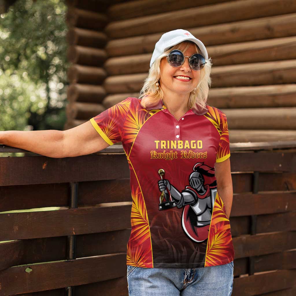Custom Trinbago Cricket Knight Riders Women Polo Shirt Go Champs - Wonder Print Shop