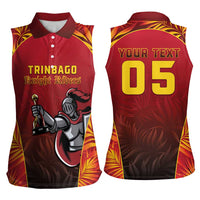 Custom Trinbago Cricket Knight Riders Women Sleeveless Polo Shirt Go Champs - Wonder Print Shop