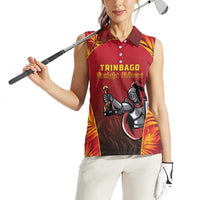 Custom Trinbago Cricket Knight Riders Women Sleeveless Polo Shirt Go Champs - Wonder Print Shop