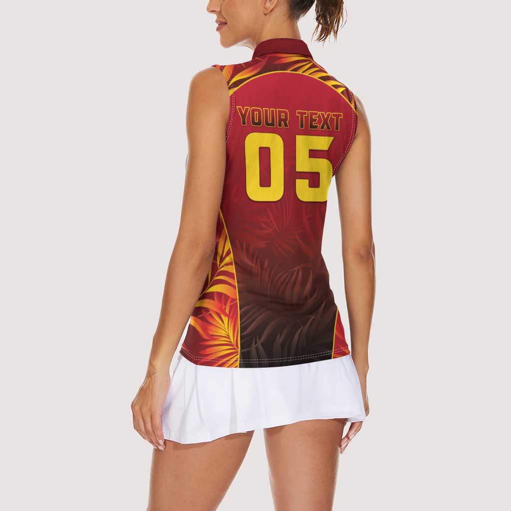 Custom Trinbago Cricket Knight Riders Women Sleeveless Polo Shirt Go Champs - Wonder Print Shop