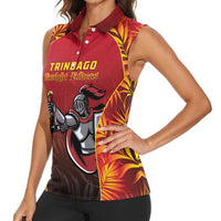 Custom Trinbago Cricket Knight Riders Women Sleeveless Polo Shirt Go Champs - Wonder Print Shop