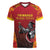 Custom Trinbago Cricket Knight Riders Women V-Neck T-Shirt Go Champs - Wonder Print Shop