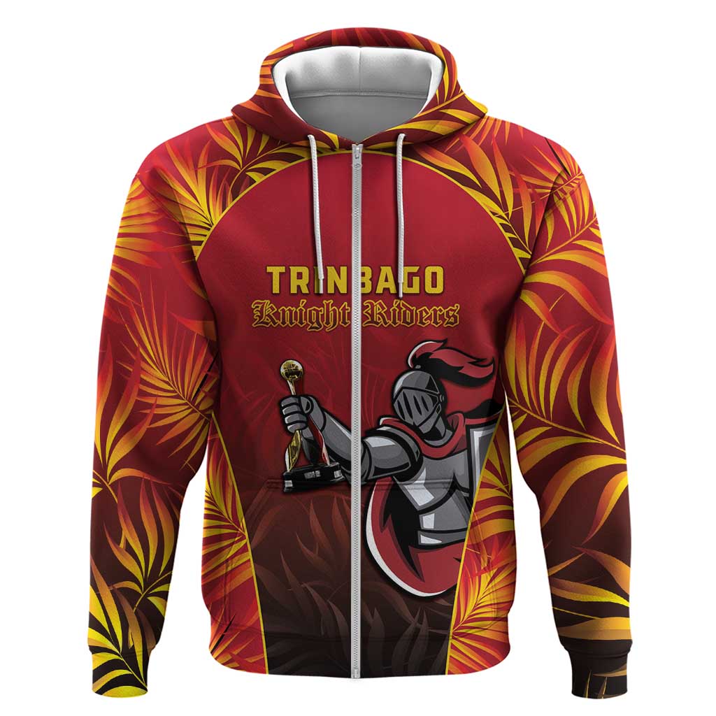 Custom Trinbago Cricket Knight Riders Zip Hoodie Go Champs - Wonder Print Shop