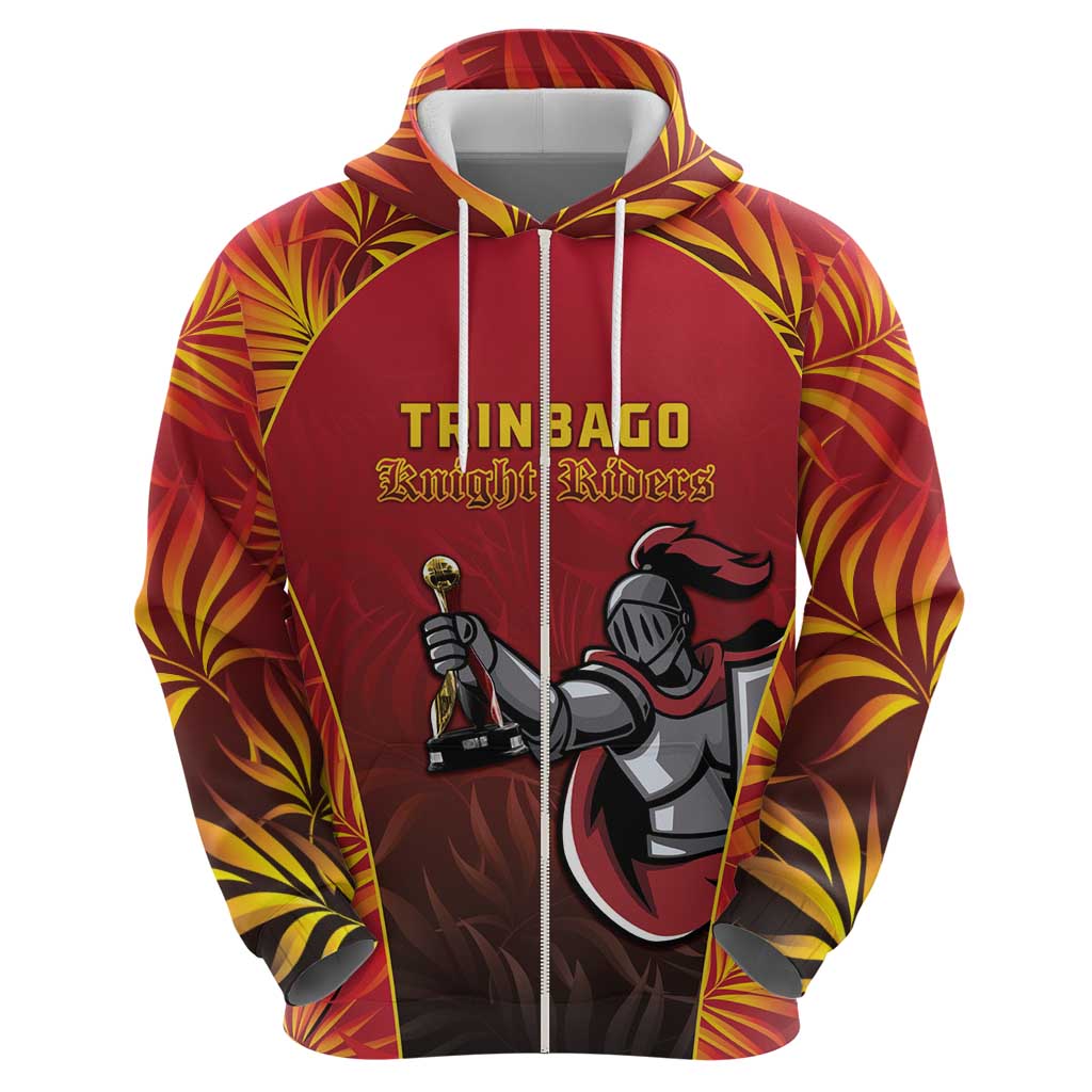 Custom Trinbago Cricket Knight Riders Zip Hoodie Go Champs - Wonder Print Shop