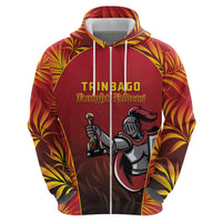 Custom Trinbago Cricket Knight Riders Zip Hoodie Go Champs - Wonder Print Shop