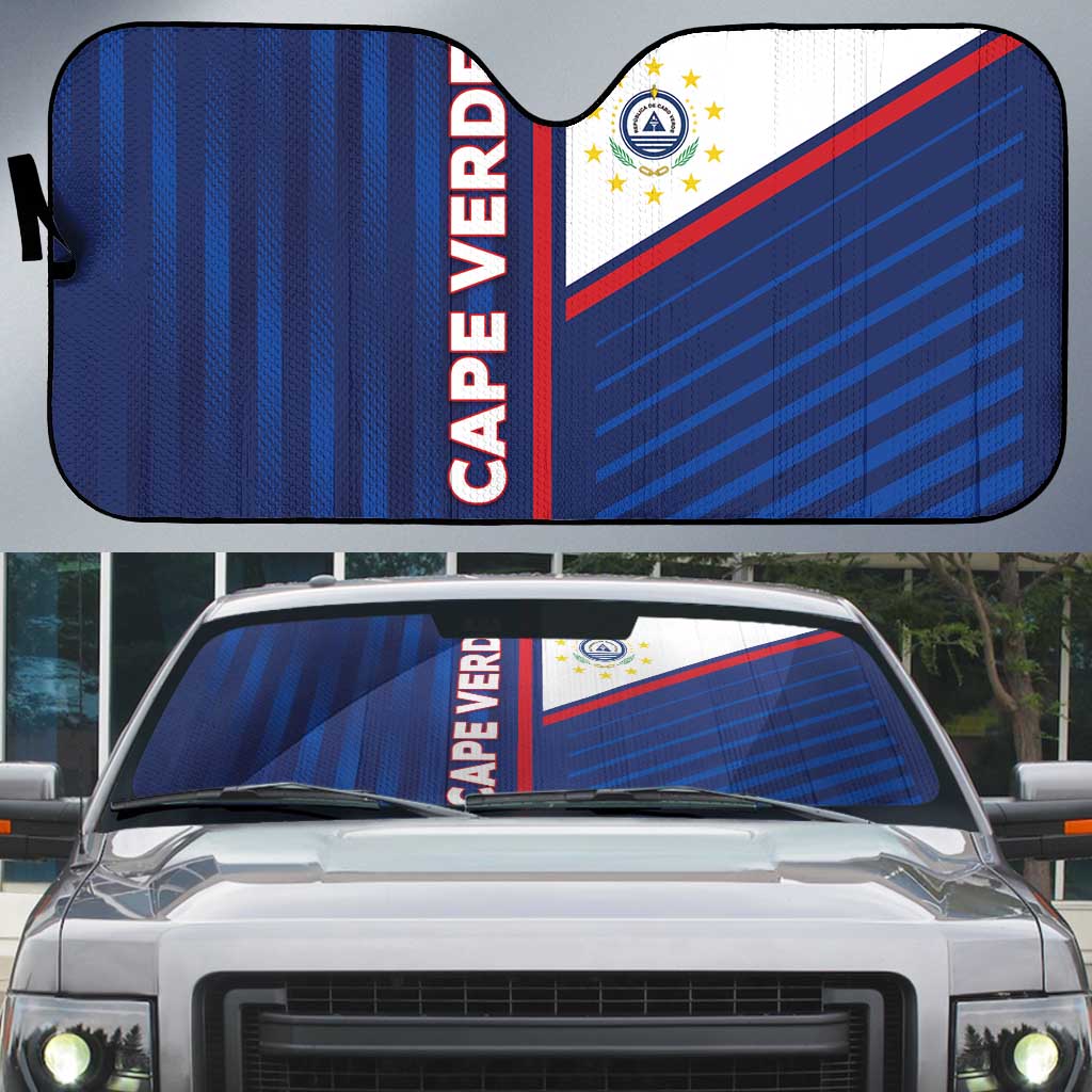 Cape Verde Football Auto Sun Shade Unique Style - Wonder Print Shop