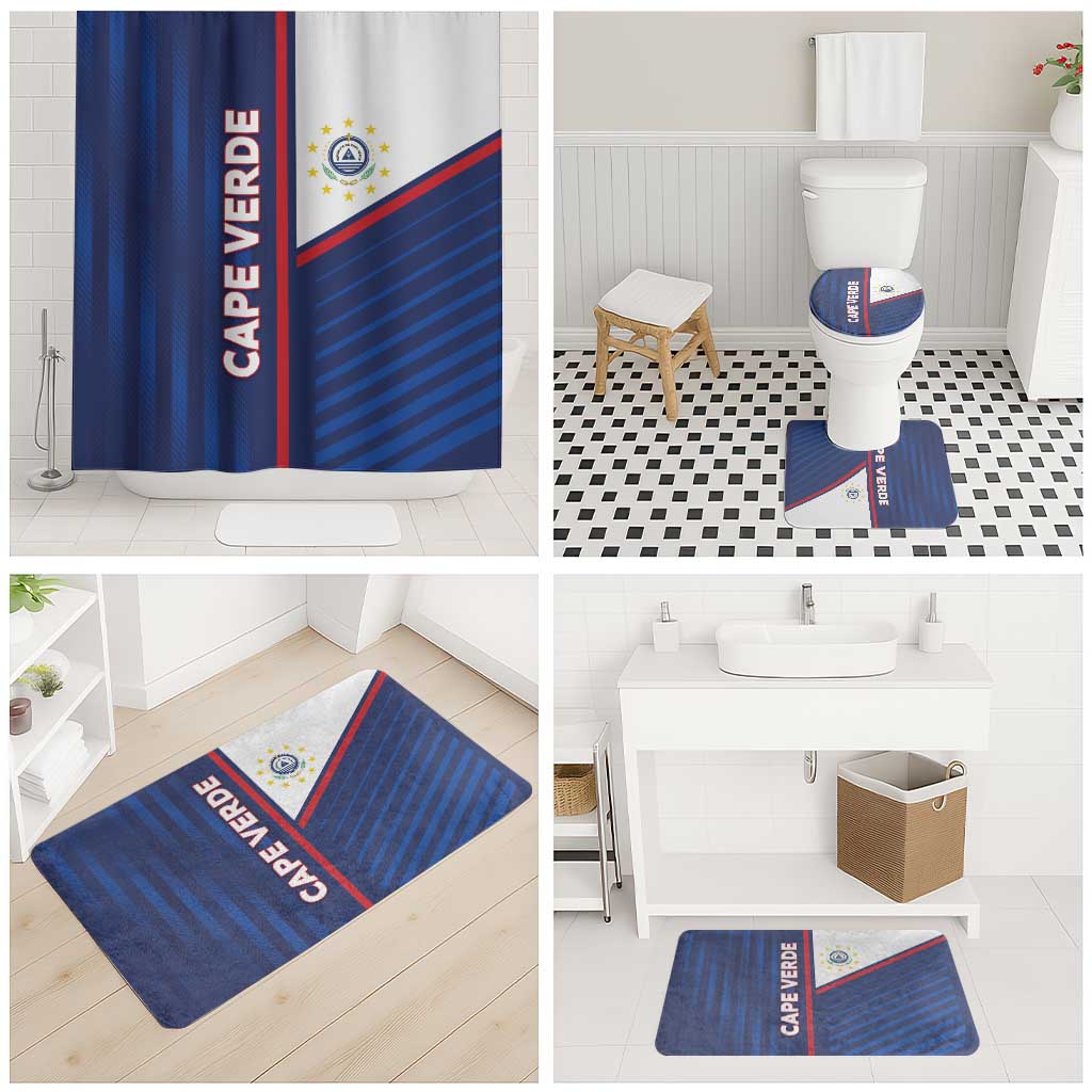 Cape Verde Football Bathroom Set Unique Style - Wonder Print Shop