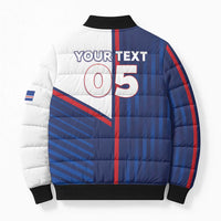 Custom Cape Verde Football Bomber Puffer Jacket Unique Style - Wonder Print Shop