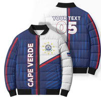 Custom Cape Verde Football Bomber Puffer Jacket Unique Style - Wonder Print Shop
