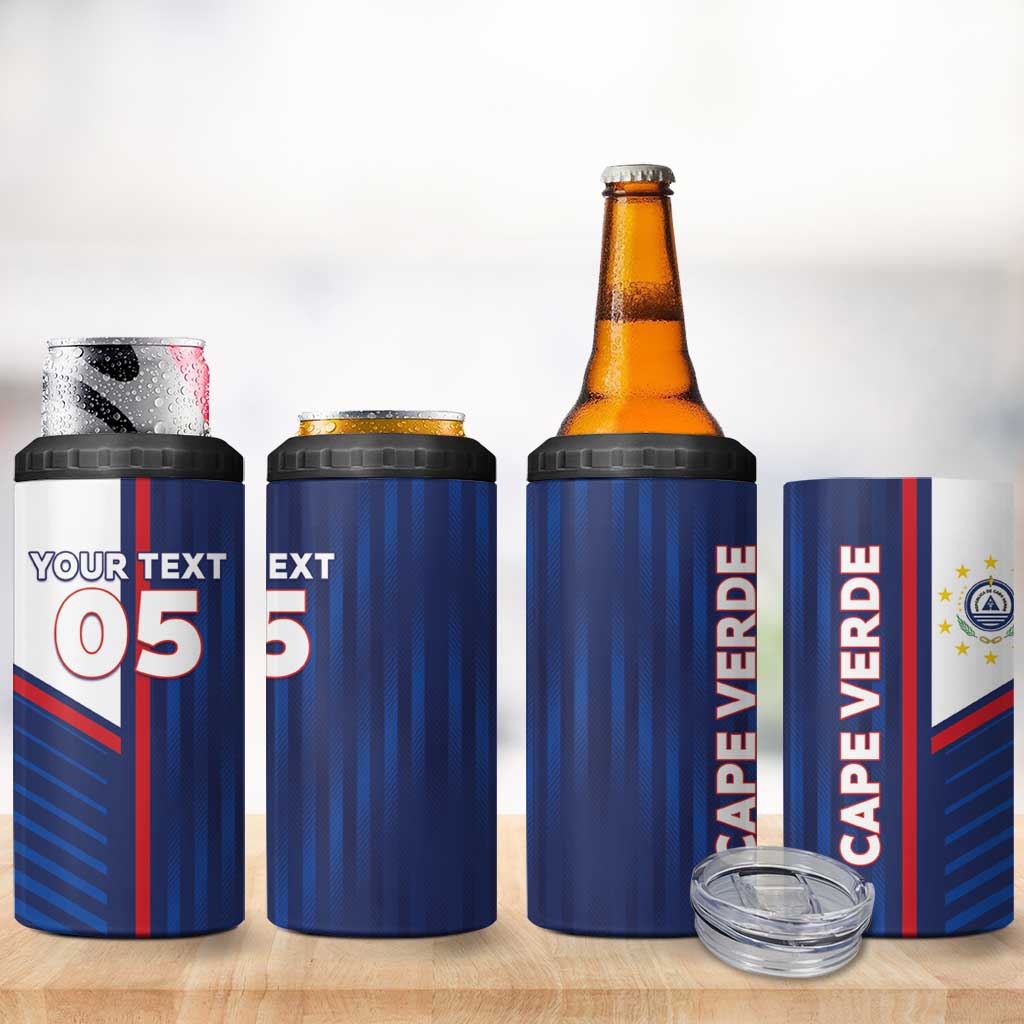 Custom Cape Verde Football 4 in 1 Can Cooler Tumbler Unique Style - Wonder Print Shop