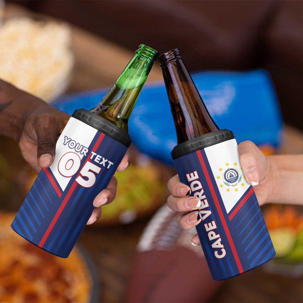 Custom Cape Verde Football 4 in 1 Can Cooler Tumbler Unique Style - Wonder Print Shop