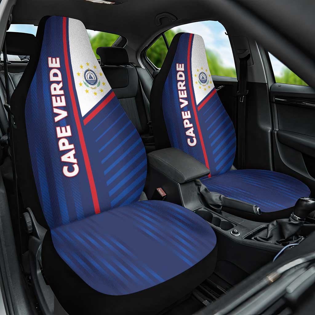 Cape Verde Football Car Seat Cover Unique Style - Wonder Print Shop