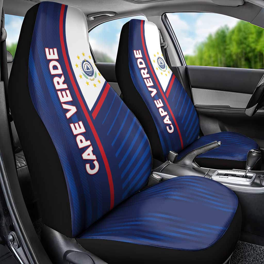 Cape Verde Football Car Seat Cover Unique Style - Wonder Print Shop
