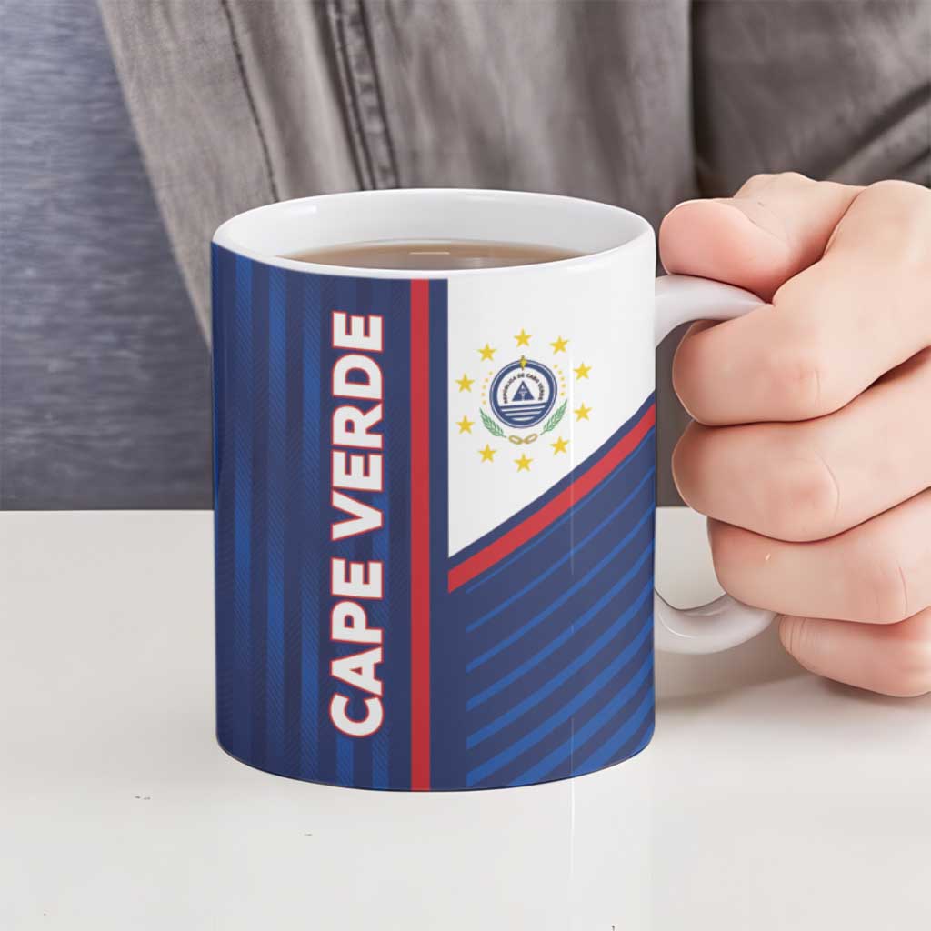 Custom Cape Verde Football Ceramic Mug Unique Style - Wonder Print Shop