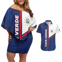 Custom Cape Verde Football Couples Matching Off Shoulder Short Dress and Hawaiian Shirt Unique Style - Wonder Print Shop