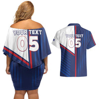 Custom Cape Verde Football Couples Matching Off Shoulder Short Dress and Hawaiian Shirt Unique Style - Wonder Print Shop