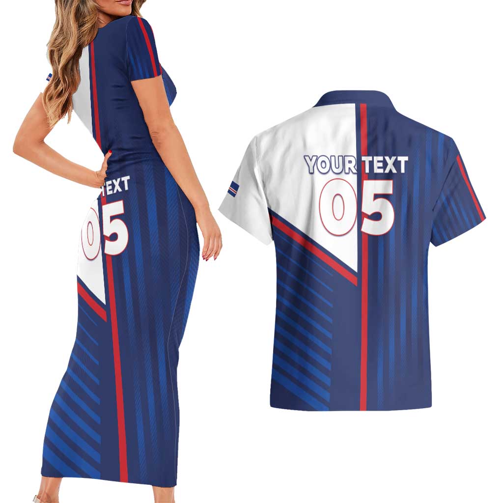 Custom Cape Verde Football Couples Matching Short Sleeve Bodycon Dress and Hawaiian Shirt Unique Style - Wonder Print Shop