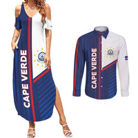 Custom Cape Verde Football Couples Matching Summer Maxi Dress and Long Sleeve Button Shirt Unique Style - Wonder Print Shop