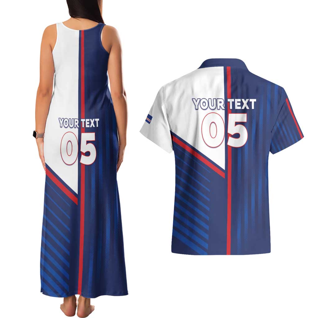 Custom Cape Verde Football Couples Matching Tank Maxi Dress and Hawaiian Shirt Unique Style - Wonder Print Shop