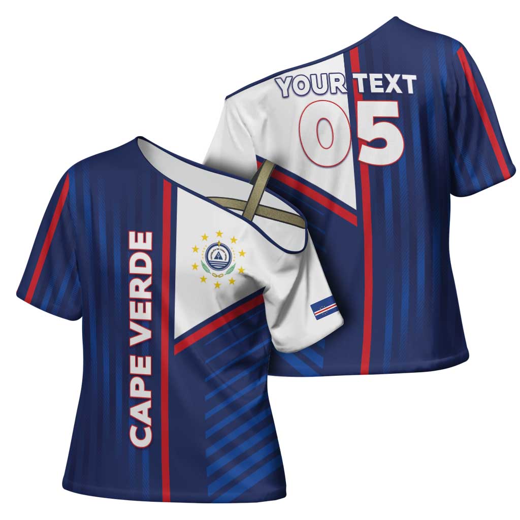 Custom Cape Verde Football Cross Shoulder Shirt Unique Style - Wonder Print Shop