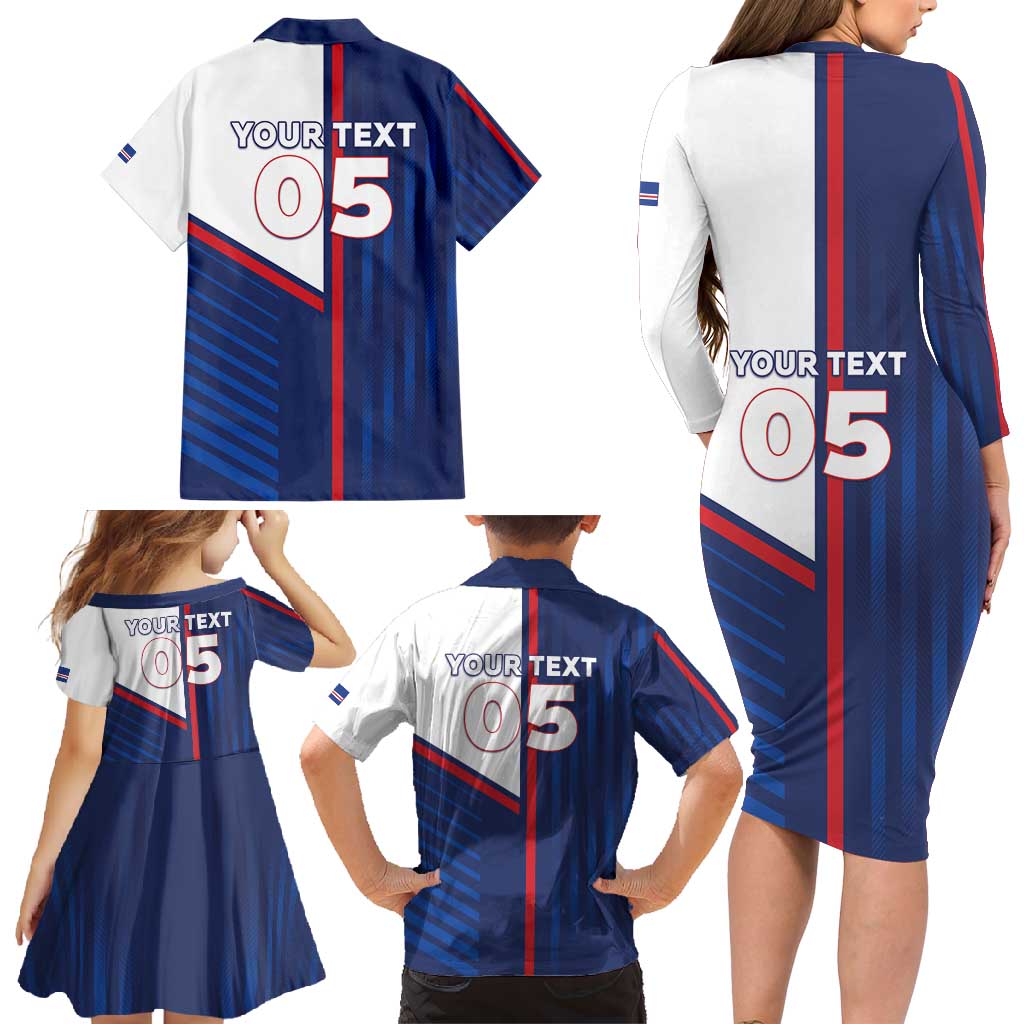 Custom Cape Verde Football Family Matching Long Sleeve Bodycon Dress and Hawaiian Shirt Unique Style - Wonder Print Shop