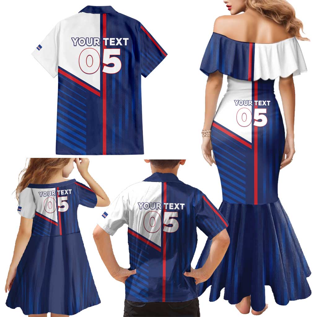 Custom Cape Verde Football Family Matching Mermaid Dress and Hawaiian Shirt Unique Style - Wonder Print Shop