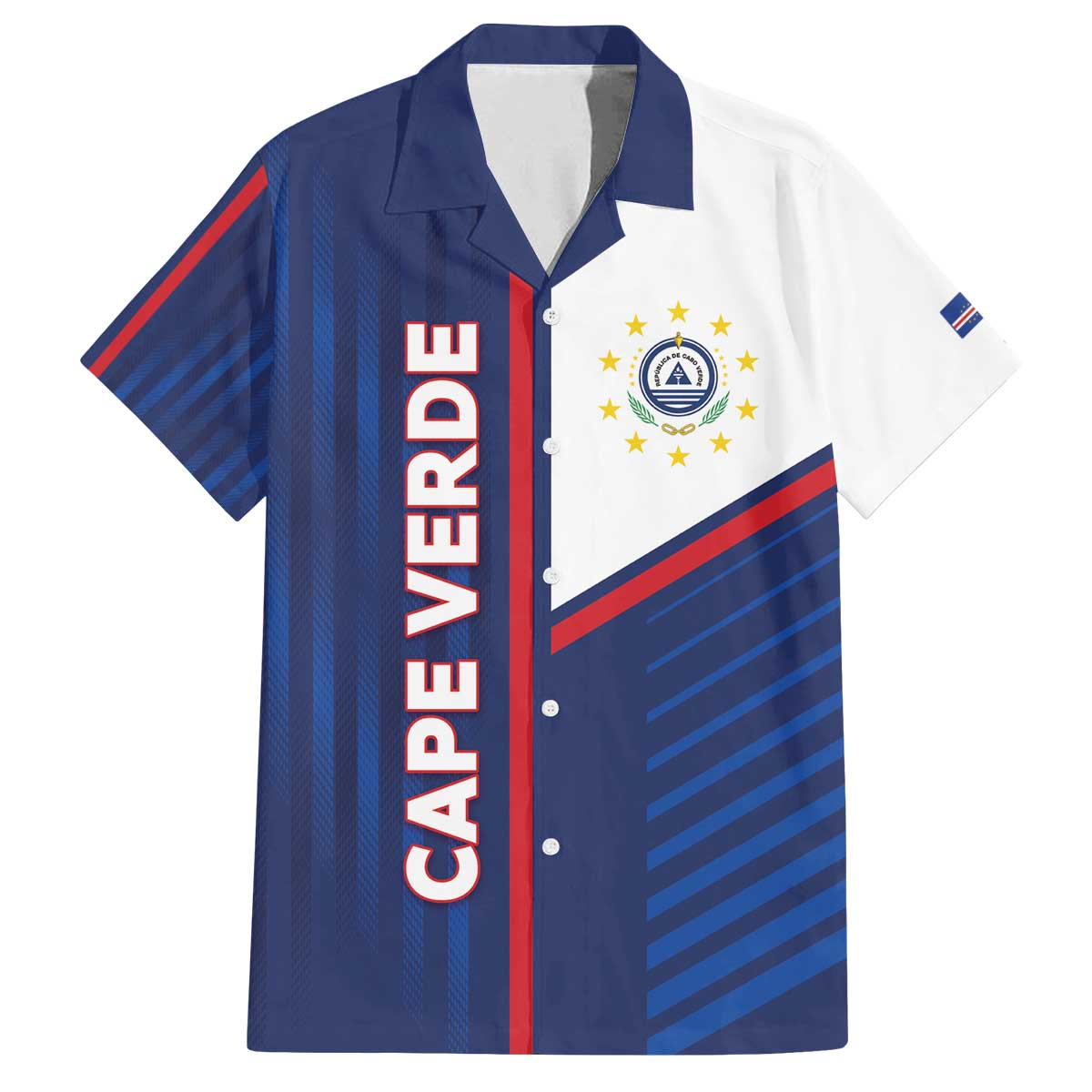 Custom Cape Verde Football Family Matching Off The Shoulder Long Sleeve Dress and Hawaiian Shirt Unique Style - Wonder Print Shop