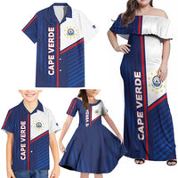 Custom Cape Verde Football Family Matching Off Shoulder Maxi Dress and Hawaiian Shirt Unique Style - Wonder Print Shop