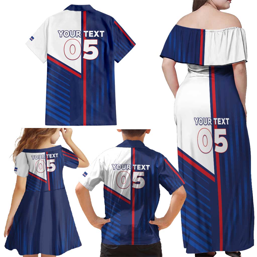 Custom Cape Verde Football Family Matching Off Shoulder Maxi Dress and Hawaiian Shirt Unique Style - Wonder Print Shop