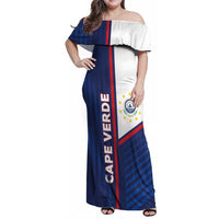 Custom Cape Verde Football Family Matching Off Shoulder Maxi Dress and Hawaiian Shirt Unique Style - Wonder Print Shop