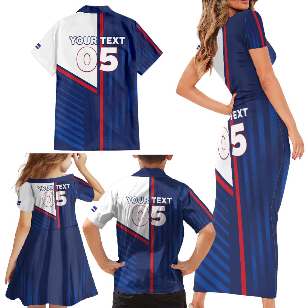 Custom Cape Verde Football Family Matching Short Sleeve Bodycon Dress and Hawaiian Shirt Unique Style - Wonder Print Shop