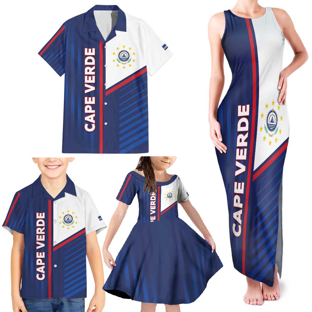 Custom Cape Verde Football Family Matching Tank Maxi Dress and Hawaiian Shirt Unique Style - Wonder Print Shop