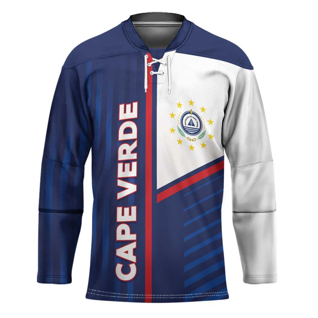 Custom Cape Verde Football Hockey Jersey Unique Style - Wonder Print Shop