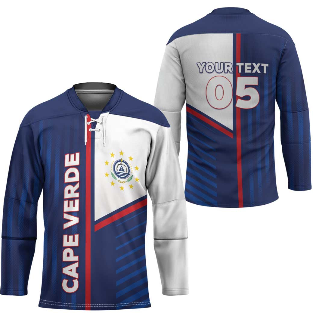 Custom Cape Verde Football Hockey Jersey Unique Style - Wonder Print Shop