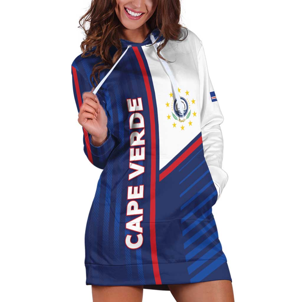 Custom Cape Verde Football Hoodie Dress Unique Style - Wonder Print Shop