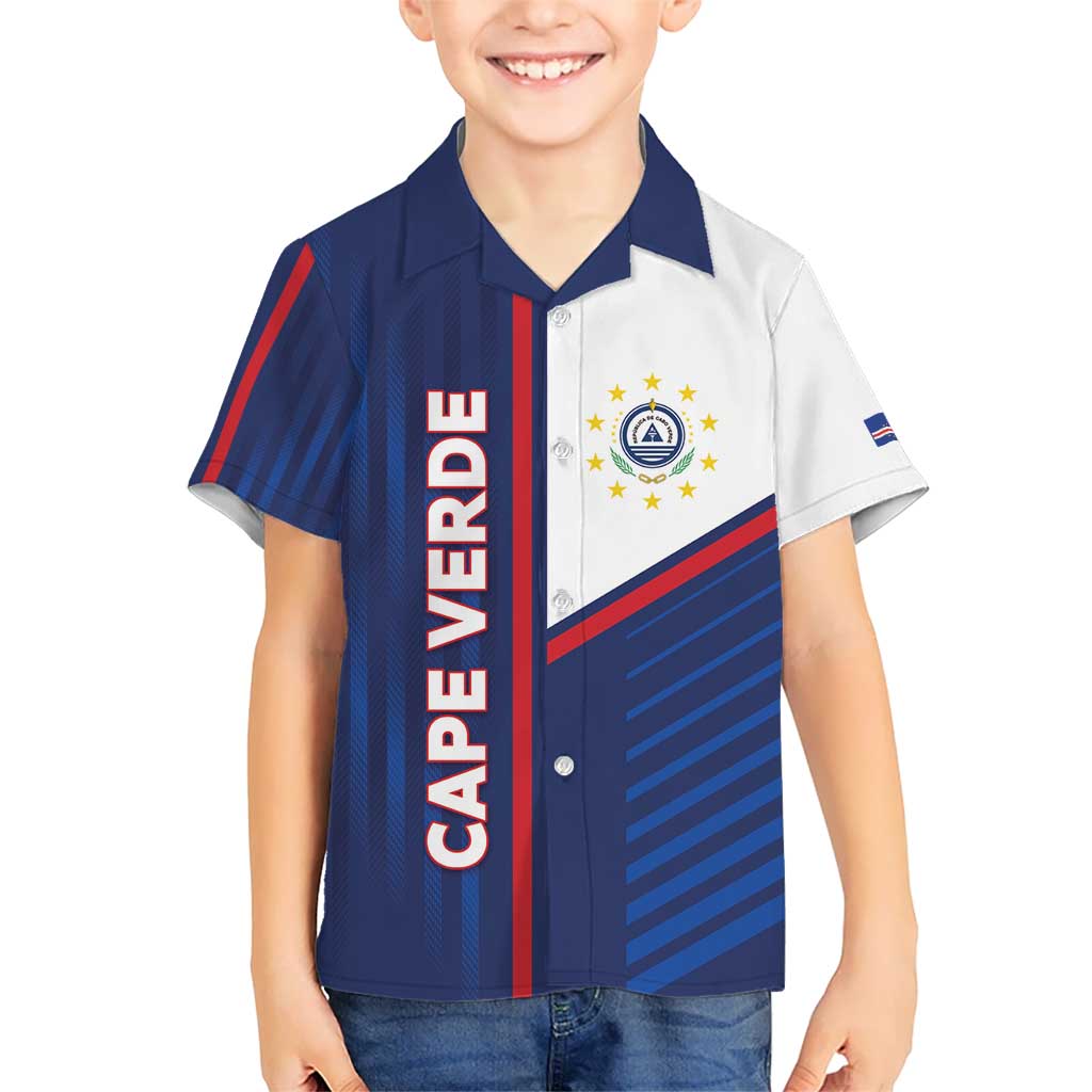 Custom Cape Verde Football Kid Hawaiian Shirt Unique Style - Wonder Print Shop