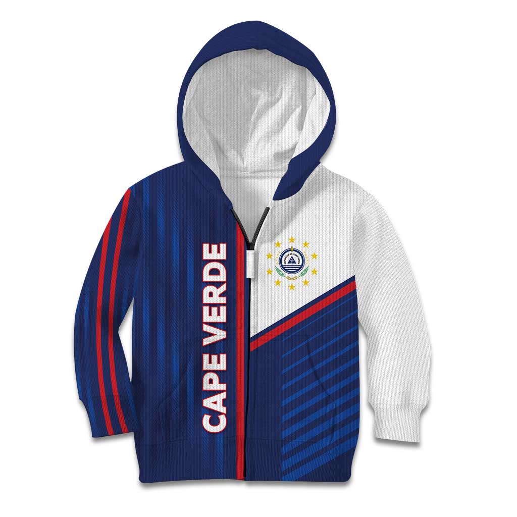 Custom Cape Verde Football Kid Hoodie Unique Style - Wonder Print Shop